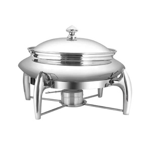 Contenedor de comida para Buffet, suministros de alimentos chapados en plata, plato de frotamiento para fiesta de boda, cazuela, calentador de comida, plato de frotamiento - Product Image 1