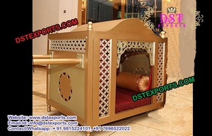 Indian Wedding Bride Ceremony <b>Doli</b> Jodha Akbar <b>Doli</b> Wooden Brass Metal <b>Doli</b> - Product Image 6