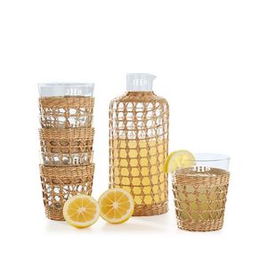 Wholesale Seagrass Wrapped Highball Glasses Cup Holder Large Quantity Storage <b>Basket</b> for Kitchen and <b>Food</b> Use - Product Image 6