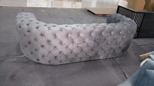 Luxus italienisches getuftetes gelbes Leder Moon Chesterfield <span class=keywords><strong>Sofa</strong></span> - Product Image 6