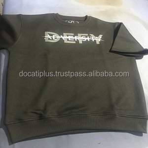 Sweat-shirt à manches courtes personnalisé pour hommes Méthode de tissage en tricot imperméable et anti-rétrécissement avec motif doublé - Product Image 2