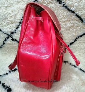 Sac à dos bohème en cuir véritable tendance, unisexe, pour l'été et le printemps, usage quotidien - Product Image 3