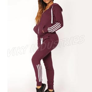 Survêtement pour femmes, ensemble décontracté à rayures, fermeture éclair, manches longues, hauts de sport, pantalon long, ensemble décontracté, deux pièces pour femmes, survêtement - Product Image 3