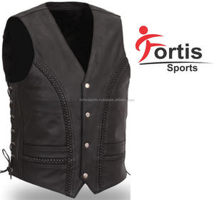Gilet en cuir pour homme/Gilet en cuir pour moto/Gilet en cuir pour motocycliste - Product Image 1