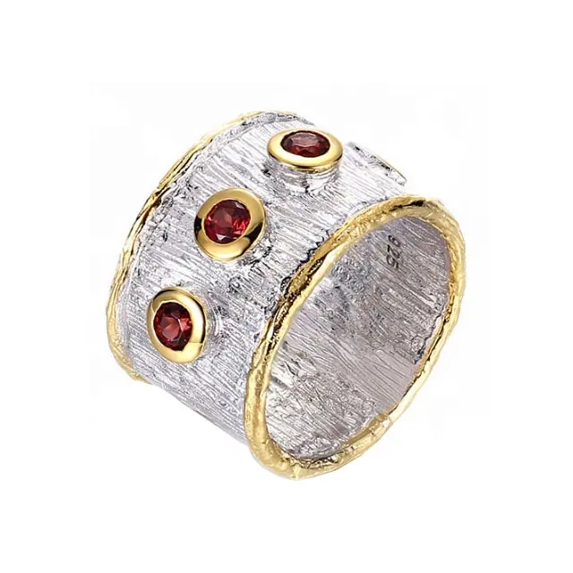 Женское кольцо с золотым покрытием, ювелирное 925