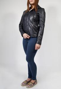 Chaqueta de Motocicleta de Piel de Oveja para Mujer, Elegante, Impermeable, de Secado Rápido, Color Liso, Nueva Colección de Invierno, Diseño Único - Product Image 3