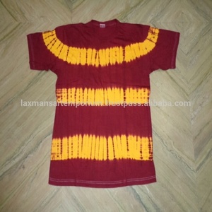 T-shirts d'été unisexes respirants en tricot tie-dye hippie, faits à la main, imprimés tie-dye multicolores, vente en gros depuis l'Inde - Product Image 4