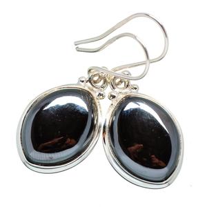 Moda mujer corte ovalado negro hematita piedras preciosas amor pendientes delicados dulces pendientes de cristal fiesta cumpleaños regalo encanto joyería - Product Image 1