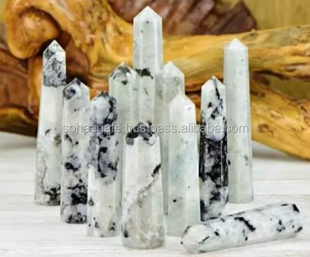 Piedra lunar del arco iris obelisco: amatista curación obelisco: Al por mayor venta al por mayor nuevo edad curación tienda de cristales