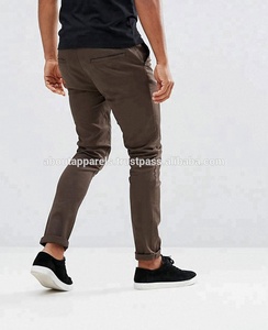 Dernier modèle de pantalon chinos blanc bon marché pour homme, pantalon skinny marron pour homme, pantalon respirant en coton sergé AA 1538 - Product Image 2