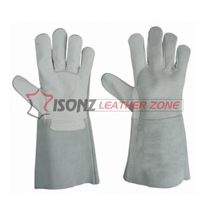 Guantes de Soldadura de Piel de Cabra, Anticorte, Antideslizantes, Anti-Impacto, para Soldadura TIG/MIG, Guantes de Seguridad para Conductores, Talla Estándar, Piel Dividida de Grano Estándar - Product Image 1