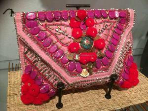 Bolso de mano con perlas para mujer, bolsa de noche, Guru, Kirpa, Export House, venta al por mayor - Product Image 2