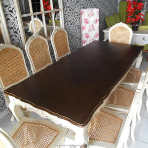 เฟอร์นิเจอร์บ้านไม้: ชุดรับประทานอาหารวินเทจ8เก้าอี้เฟอร์นิเจอร์สไตล์ฝรั่งเศส - Product Image 4