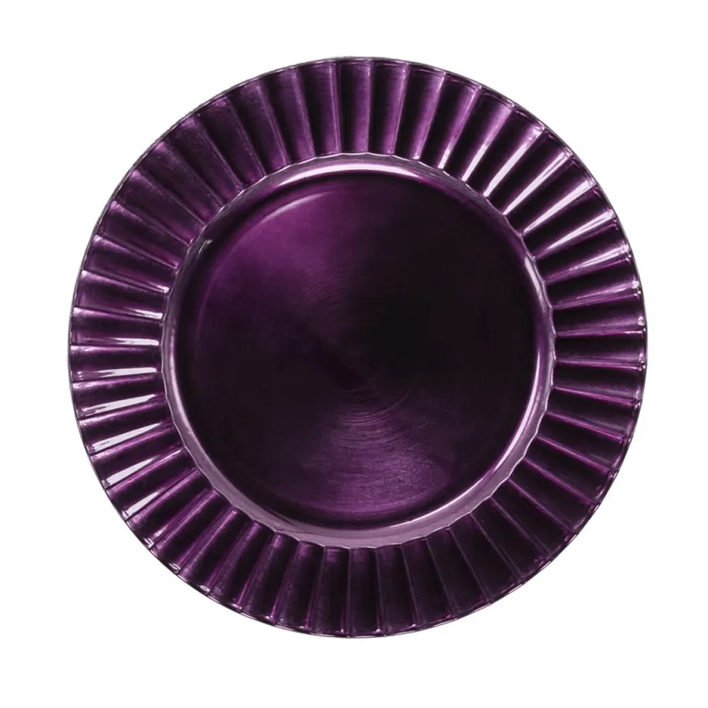 Purple new design Charger Plate Custom Metal