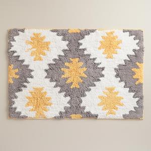 Tapis de bain moderne de luxe à motifs géométriques Tapis de bain antidérapant en microfibre et caoutchouc absorbant la lumière Fabriqué à la machine pour la salle de bain - Product Image 1