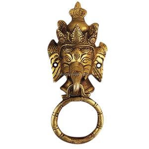 Knocker de porte en laiton antique OMG Industries, style vintage décoratif - Product Image 5