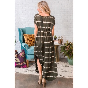 Robe Maxi longue avec cravate en rayonne, nouvelle tendance pour femmes, - Product Image 2