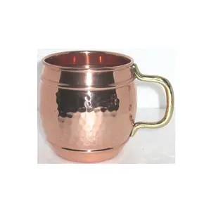 High Quality Copper Hammered Moscow Mule Mugs With Brass Handle Manufacturer and Supplier From India Provide a Best Quality Prod - Product Image 1