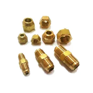 Produit de matériel de raccord évasé en métal laiton personnalisé - Product Image 1