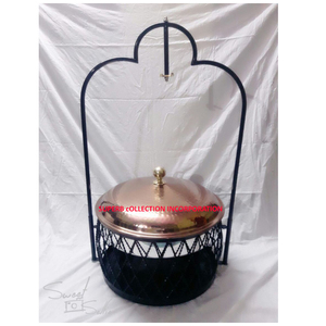 หรูหราChafingจานทำในอินเดียทำด้วยมือสแตนเลสทองเหลืองและทองแดงสำหรับงานแต่งงาน - Product Image 1