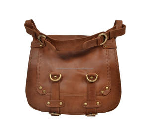 100% Genuine Leather <b>Handbag</b> <b>Women</b> Vintage Handcrafted Genuine Leather Crossbody Shoulder Bag High Quality <b>Large</b> Brown Sling Bag - Product Image 1