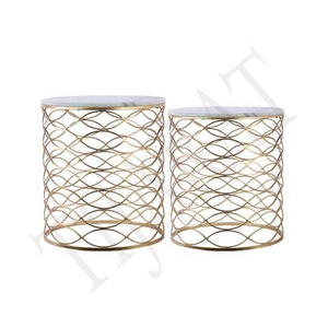 Mesa de boda de metal tradicional para centros de mesa Mesa de centro de cristal y sofá Mesa Auxiliar-Muebles de sala de estar - Product Image 3