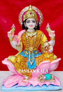 Escultura de Mármol Indio Pulido de Radha Krishna, Estatua del Dios Indio con un Diseño Atractivo, Estatua de Radha Krishna con Base - Product Image 3
