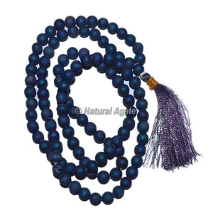 Matte peacock agate druzy beads mala buy natural agate religious natural gemstone souvenir agate jap mala buddhism world carved engraving