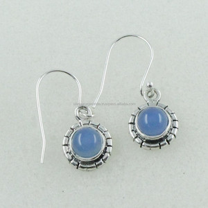 Pendientes colgantes de gota de plata 925 DISEÑO DE chalce fino para mujer para fiesta de boda o regalo - Product Image 2