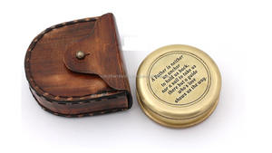 Cadeau de boussole nautique pour papa le jour de la fête des pères avec une belle citation et un affichage de cadran de pointeur avec cadeau de boussole en cuir - Product Image 2