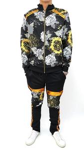 Nouveau survêtement Hip Hop pour hommes, ensemble de mode sur la thème impression florale dorée par Sublimation, survêtement masculin, Design personnalisé - Product Image 2
