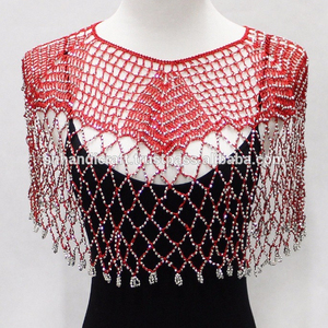 Beaded Tassel <b>Infinity</b> Shawl <b>Scarves</b> Handmade Happiness - Product Image 1
