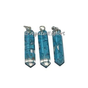 Bijoux fantaisie pendentifs et breloque Turquoise Orgonite pendentif crayon pendentif en pierre d'agate naturelle - Product Image 1