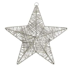 Silver Plated Wire Christmas <b>Star</b> Decoration - Product Image 1