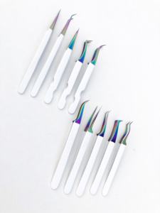 Pince à épiler professionnelle d'extension de cils en acier inoxydable durable de haute qualité avec logo personnalisé pince à cils à pointe pointue - Product Image 4