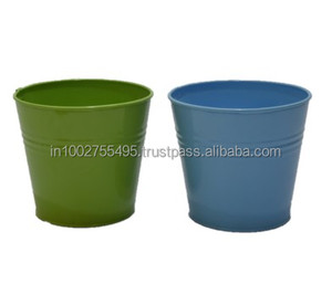 Petits seaux galvanisés de style américain de différentes couleurs pour fleur/plante verte - Product Image 2