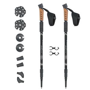 Bâtons <span class=keywords><strong>de</strong></span> <span class=keywords><strong>randonnée</strong></span> télescopiques en aluminium, support <span class=keywords><strong>de</strong></span> marche nordique antichocs, poignée en liège, nouveau, - Product Image 2