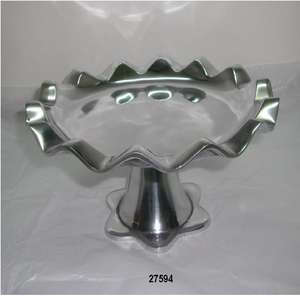 Plateau de service en fonte d'aluminium Plateau décoratif en métal Fabrication d'usine Assiette à gâteau en aluminium avec miroir poli - Product Image 1