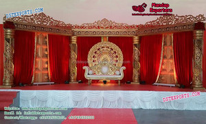 Tendencia inglés recepción etapa decoración boda escenario fabricante hermosa tema blanco escenario para la venta - Product Image 2