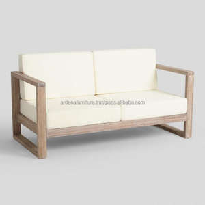 Minimalist Modern Solid Teak Wood Daybed Sofa <b>Set</b> Eco-Friendly Furniture for <b>Living</b> <b>Room</b> Use in Villa Apartment Home or Hotel - Product Image 3