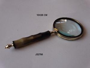 Mango de cuerno de alta calidad con perilla de latón lupas pieza de Metal en latón pulido espejo hombres regalo lupa - Product Image 2