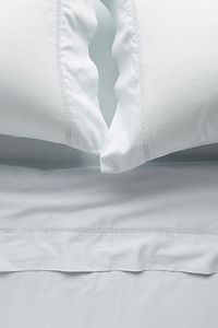 Vieng — drap de lit vintage de collection, point de bois massif, broderie vibrateur - Product Image 3