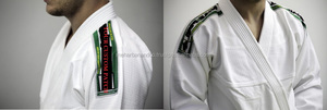 ชุดกิโมโน Gi Jitsu Gi สำหรับเทรนนิ่งผ้าทอสีกรมท่าสีชมพูน้ำเงิน-ดำ-ขาวทำจากผ้าฝ้ายสำหรับฝึกซ้อม - Product Image 6