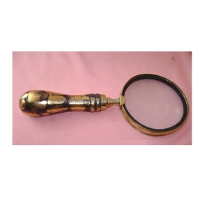 Vente en gros de corne en argent, loupe nautique ronde au design classique, loupe à poignée en corne de designer au prix le plus bas - Product Image 2