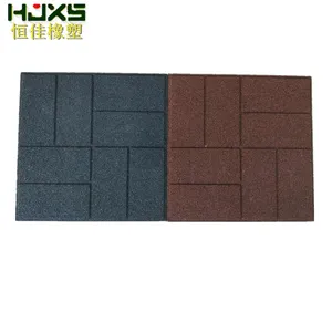 Eco-Friendly Garden Pavers Recycled Rubber Square Stepping Stones
