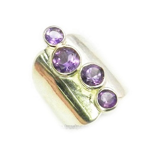 Wholesale Price <b>Silver</b> Jewelry Exporters 925 Sterling <b>Silver</b> Amethyst Gemstone <b>Eternity</b> Vermeil <b>Ring</b> Supplier - Product Image 1