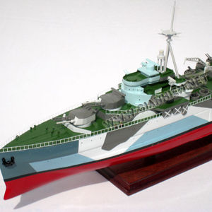 Idea de regalo novedad barco modelo de madera HMS Belfast hecho a mano - Product Image 1