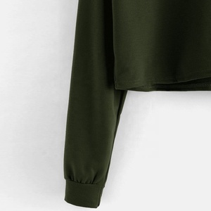 Femmes Hiver Automne Sweat à capuche avec cordon de serrage Sweat à capuche Pull Pull Crop Top - Product Image 5