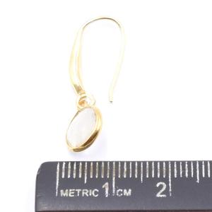 ต่างหูรูปพระจันทร์สีรุ้ง25-26มม. ชุบทอง14K/18K พร้อมฝาเงินและสายหู - Product Image 3