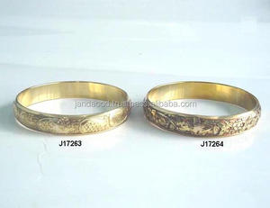 Bracelets en laiton à motif floral finition polie bijoux en métal polonais miroir Design floral à la mode - Product Image 3